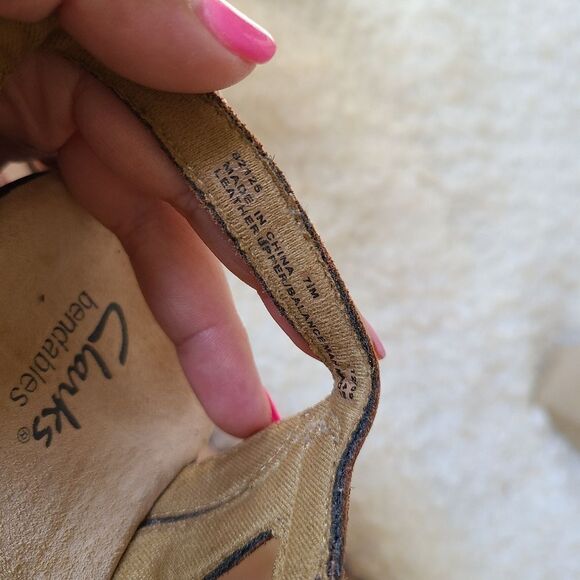 Clarks Multi Color‎ Leather Bendables Sandals 7.5 - Picture 5 of 6